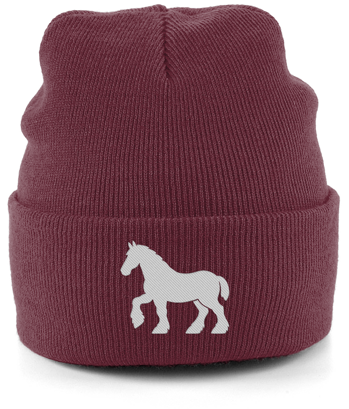 Ipswich Horse embroidered Ipswich Town beanie in Burgundy, Legends in Thread