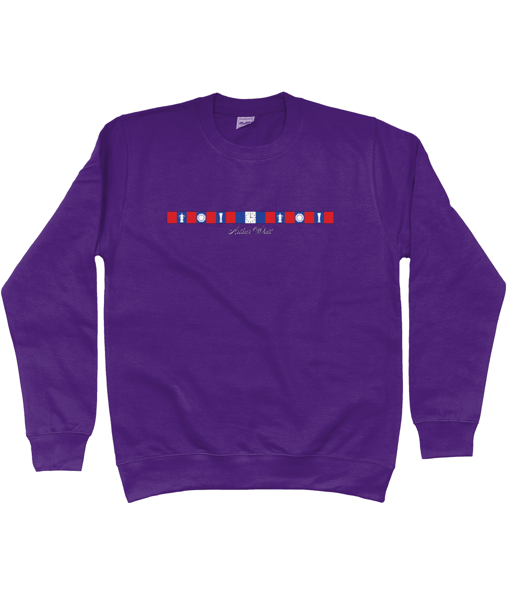 Arthur Wait Fascia Inspired printed Crystal Palace sweatshirt, Legends in Thread
