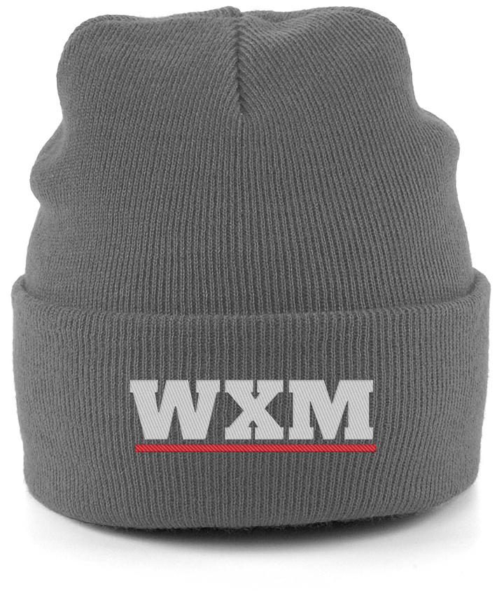 WXM embroidered Wrexham beanie in Graphite Grey, Legends in Thread