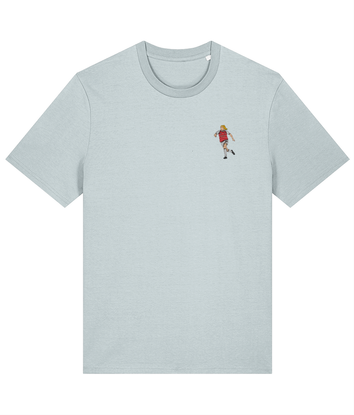 Alessia Russo embroidered Arsenal cotton tee in Blue Ice, Legends in Thread
