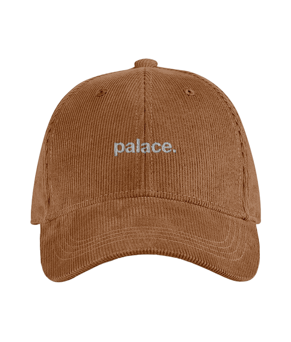 palace. cord cap embroidered Crystal Palace cord cap in Camel, Legends in Thread