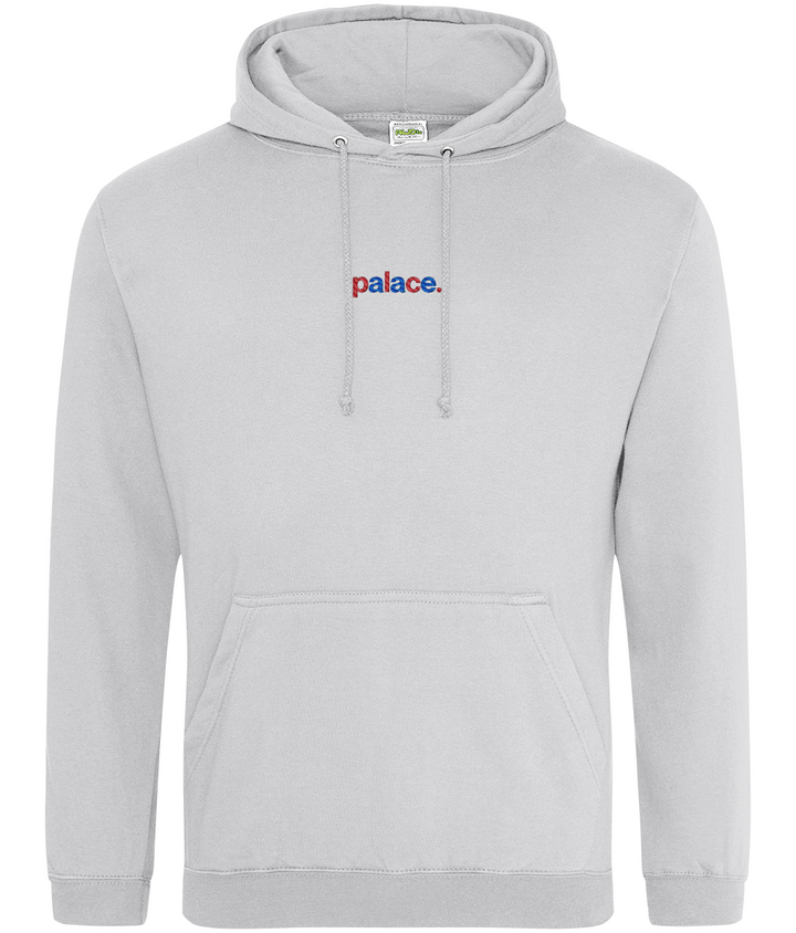 palace. embroidered Crystal Palace hoodie in Ash, Legends in Thread