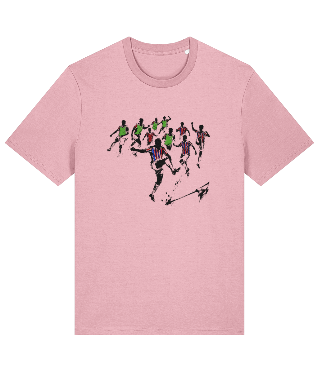 Conference League Boom (no text) printed Crystal Palace cotton tee in Cotton Pink, Legends in Thread