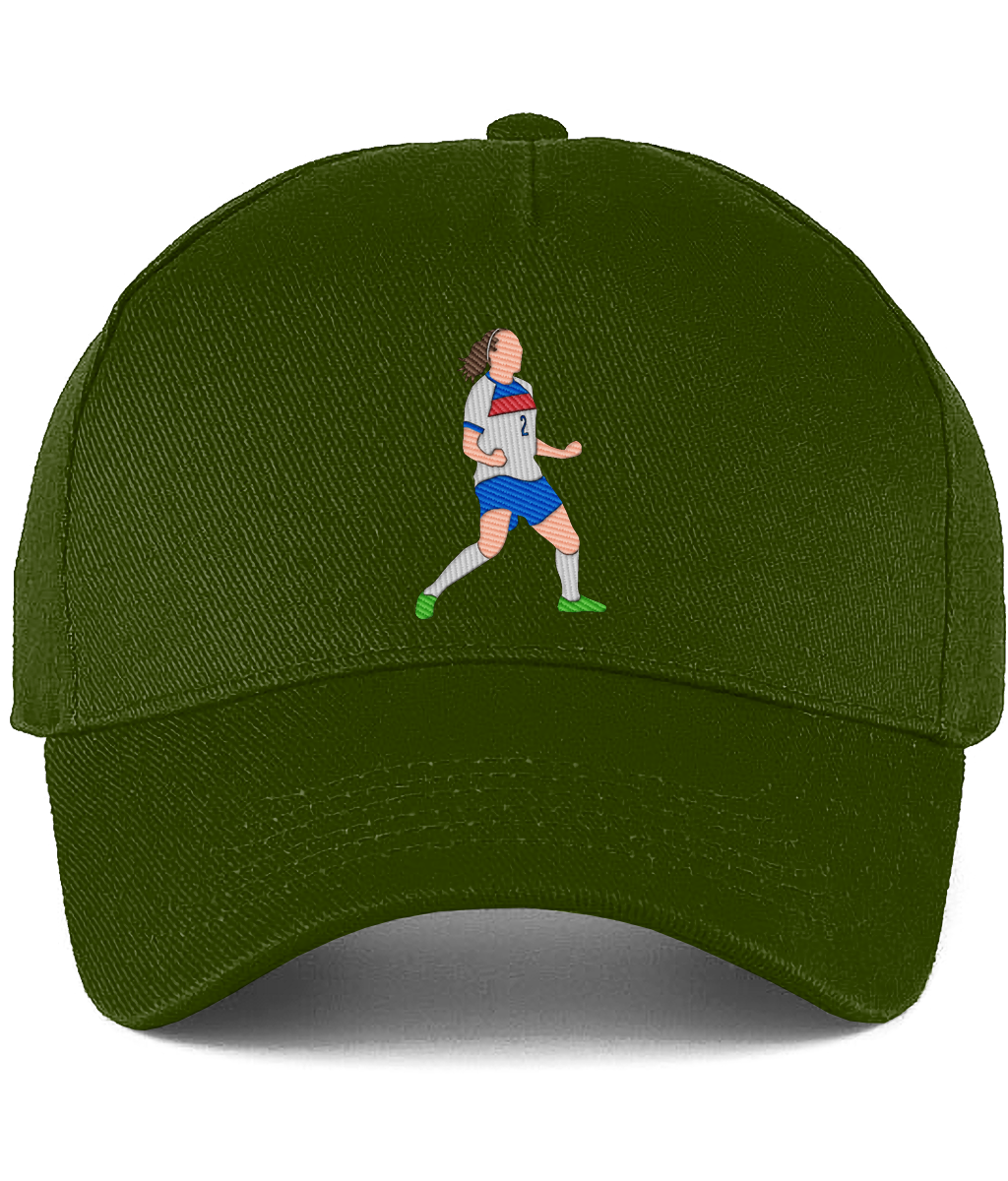 Lucy Bronze Celebration embroidered England Lionesses baseball cap in Olive Green, Legends in Thread