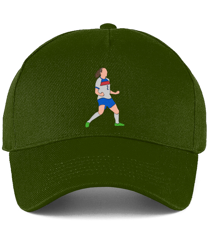 Lucy Bronze Celebration embroidered England Lionesses baseball cap in Olive Green, Legends in Thread