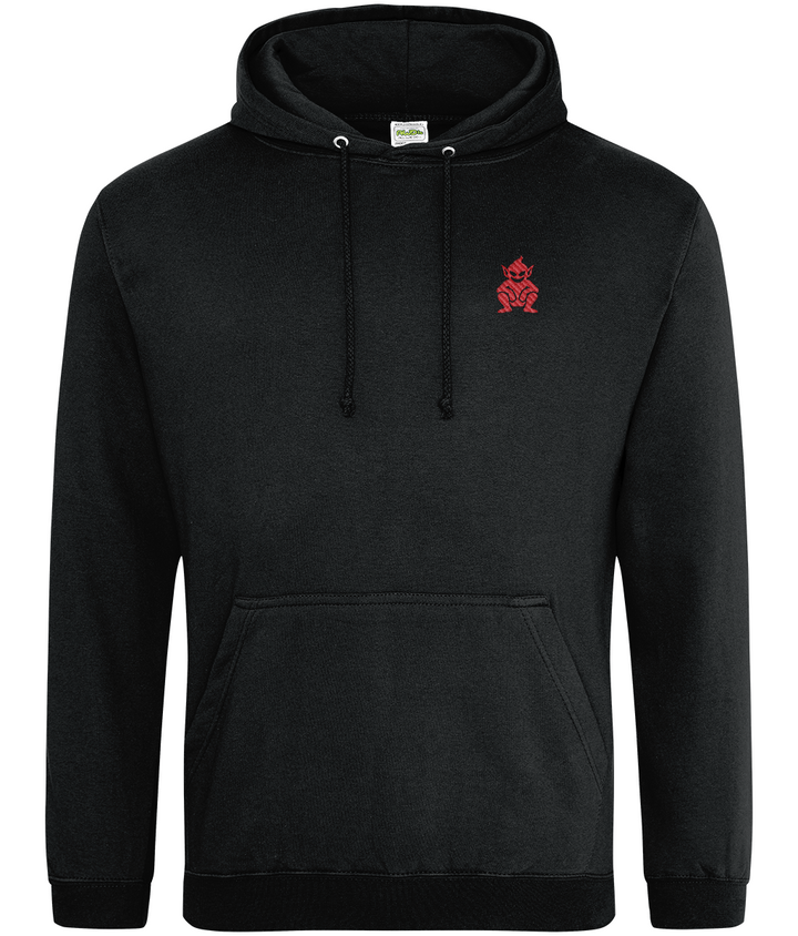 Lincoln Imp embroidered Lincoln City hoodie in Jet Black, Legends in Thread