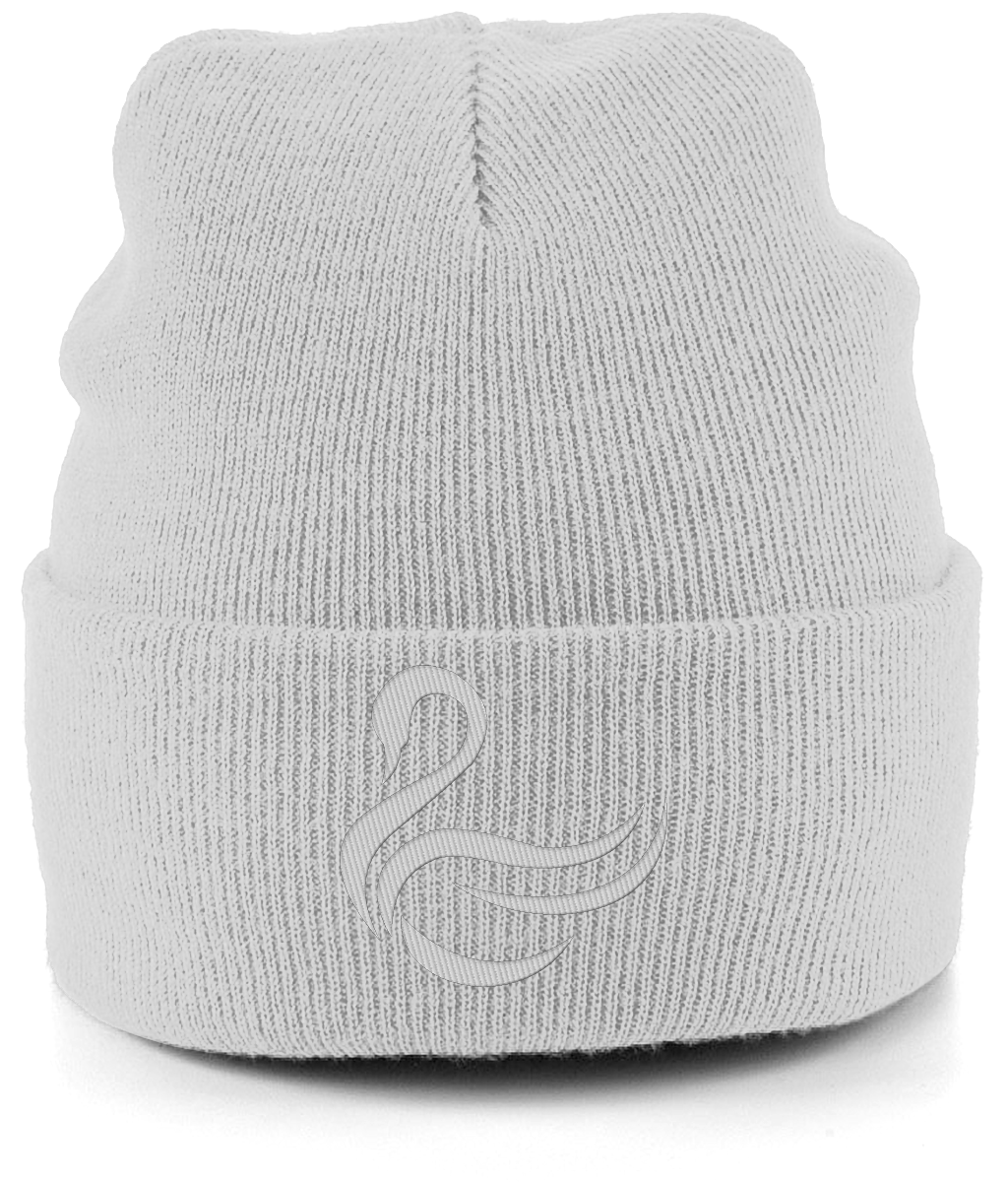Swansea Swan embroidered Swansea City beanie in Cloud Grey, Legends in Thread