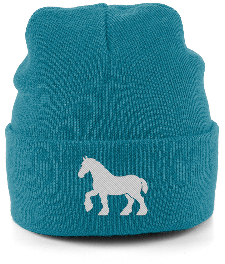 Ipswich Horse embroidered Ipswich Town beanie in Teal, Legends in Thread