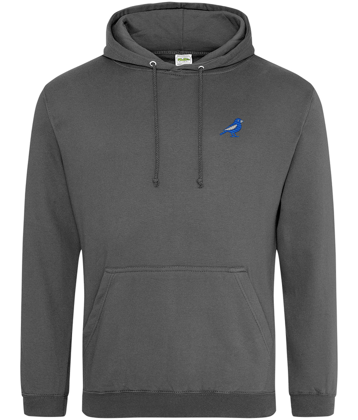 Cardiff Bluebird embroidered Cardiff City hoodie in Charcoal, Legends in Thread