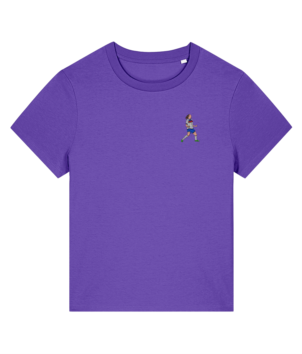 Ladies Lucy Bronze Celebration embroidered England Lionesses ladies fit t-shirt, Legends in Thread