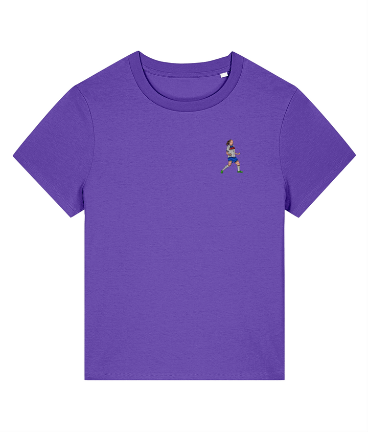Ladies Lucy Bronze Celebration embroidered England Lionesses ladies fit t-shirt, Legends in Thread