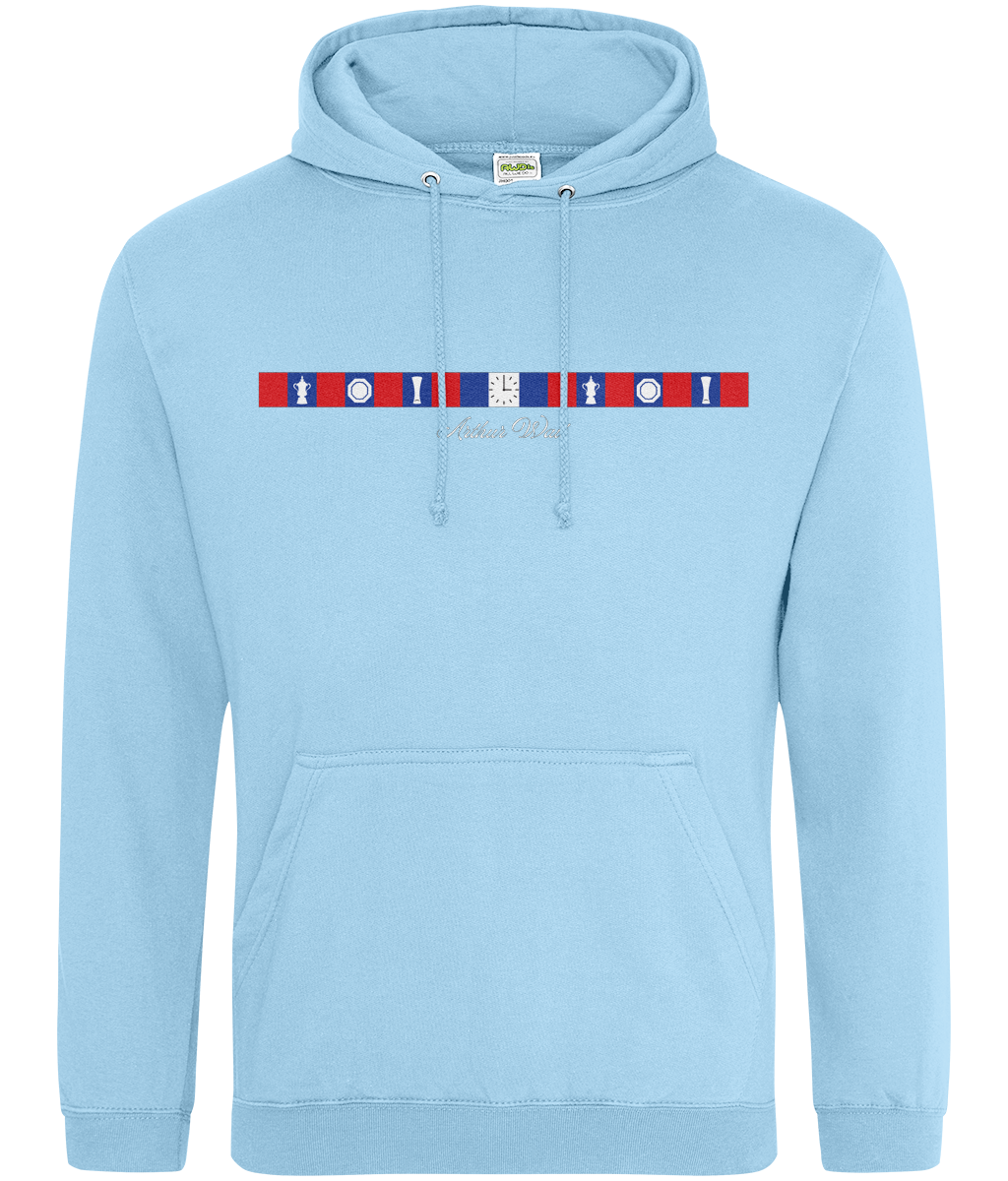 Arthur Wait Fascia Inspired printed Crystal Palace hoodie, Legends in Thread
