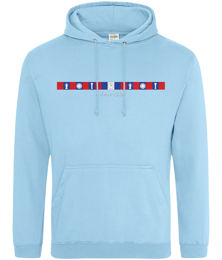 Arthur Wait Fascia Inspired printed Crystal Palace hoodie, Legends in Thread