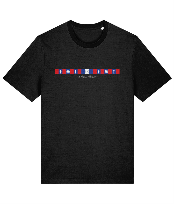 Arthur Wait Fascia printed Crystal Palace cotton tee in Black, Legends in Thread