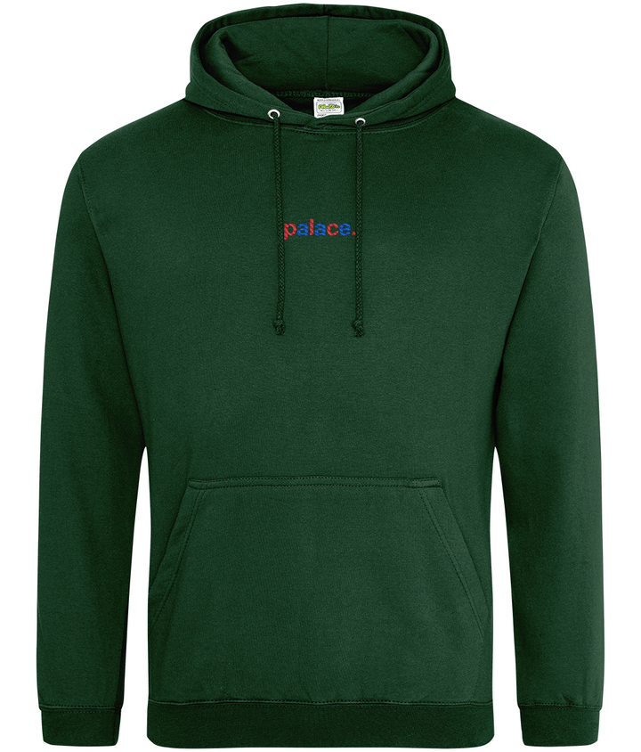 palace. embroidered Crystal Palace hoodie in Forest, Legends in Thread