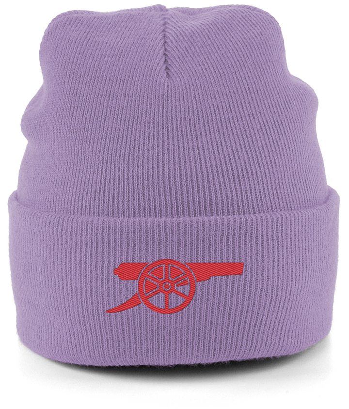 Arsenal Cannon embroidered Arsenal beanie in Lavender, Legends in Thread