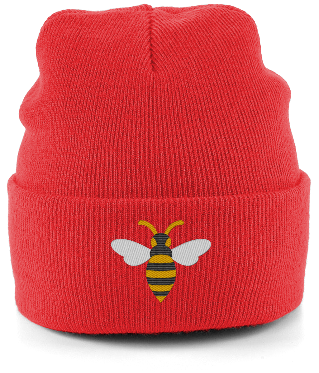 Watford Hornet embroidered Watford beanie in Bright Red, Legends in Thread
