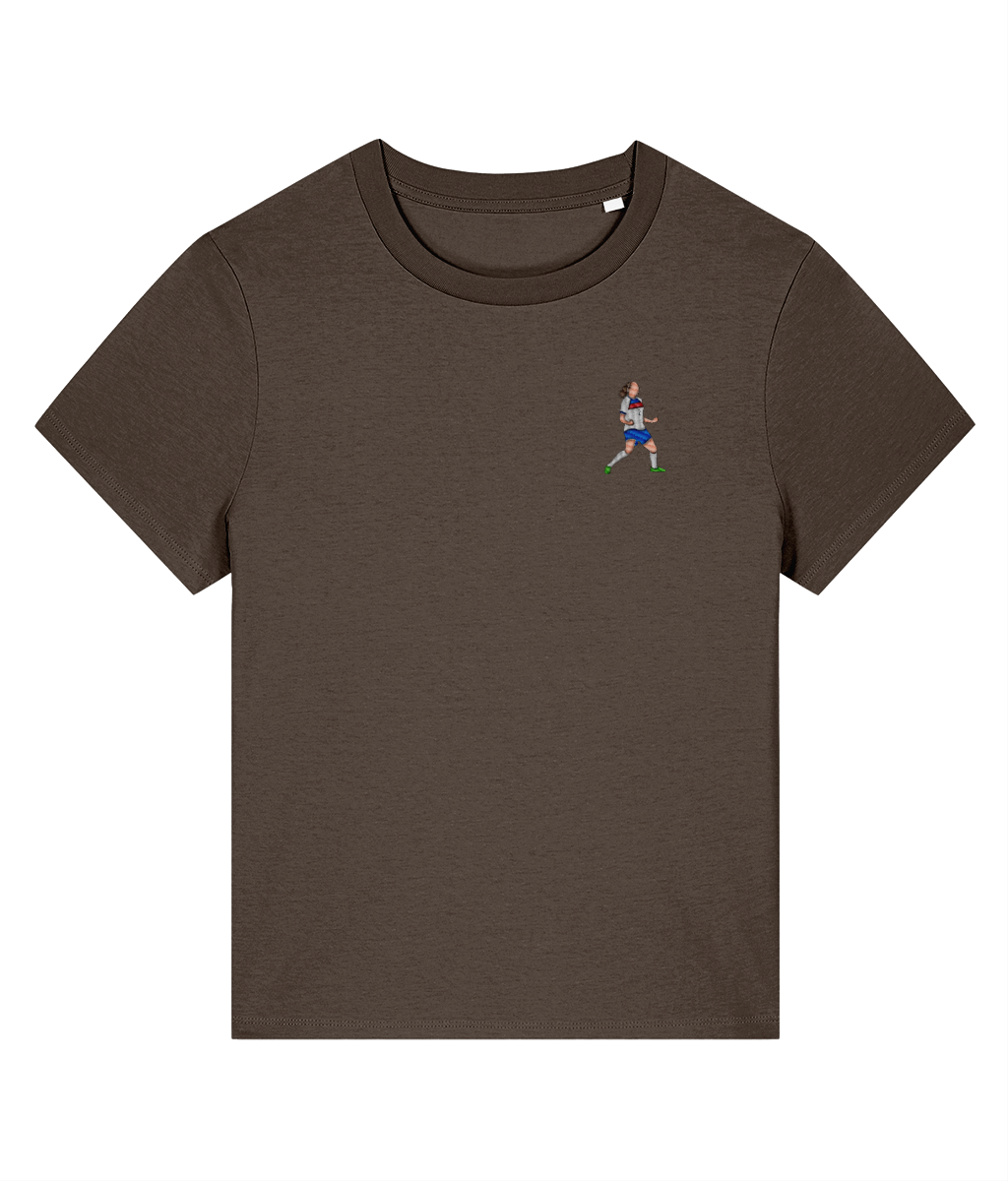 Ladies Lucy Bronze Celebration embroidered England Lionesses ladies fit t-shirt, Legends in Thread