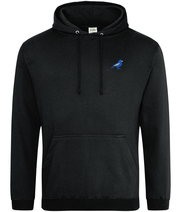Cardiff Bluebird embroidered Cardiff City hoodie in Jet Black, Legends in Thread