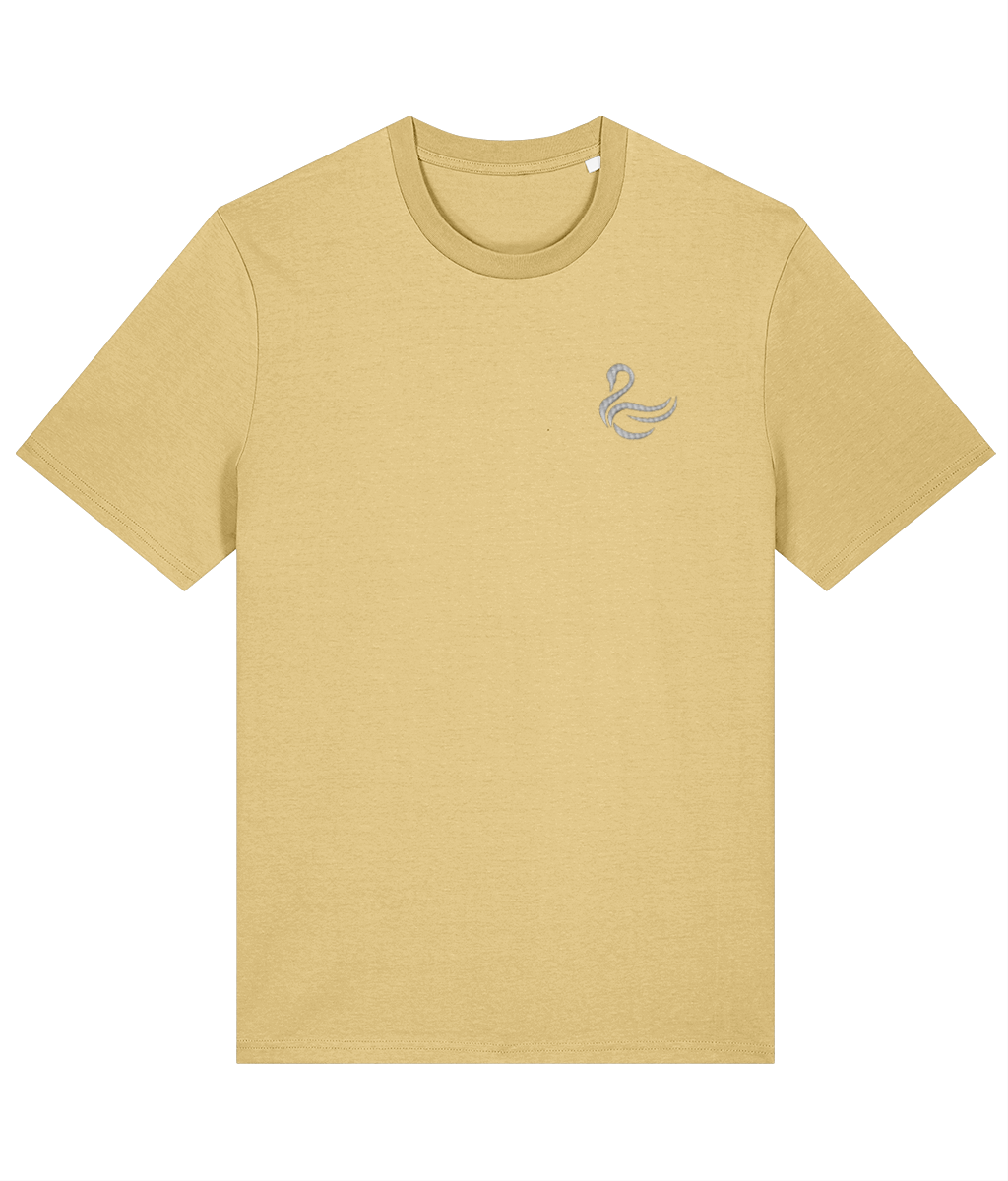 Swansea Swan embroidered Swansea City cotton tee in Viva Yellow, Legends in Thread