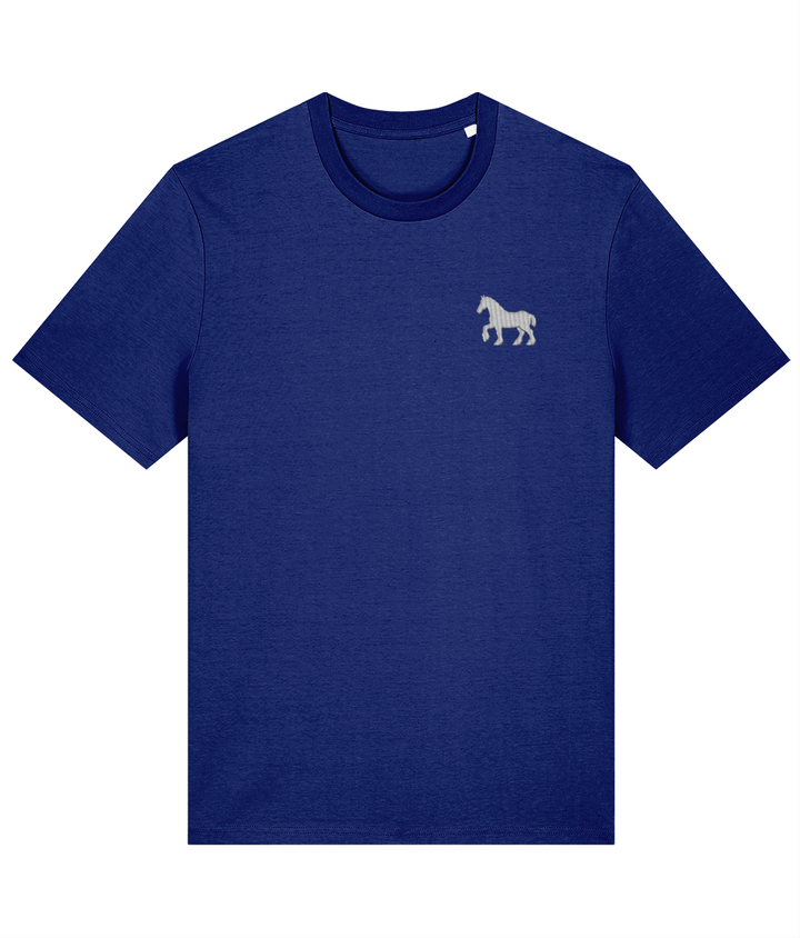 Ipswich Horse embroidered Ipswich Town cotton tee in Worker Blue, Legends in Thread
