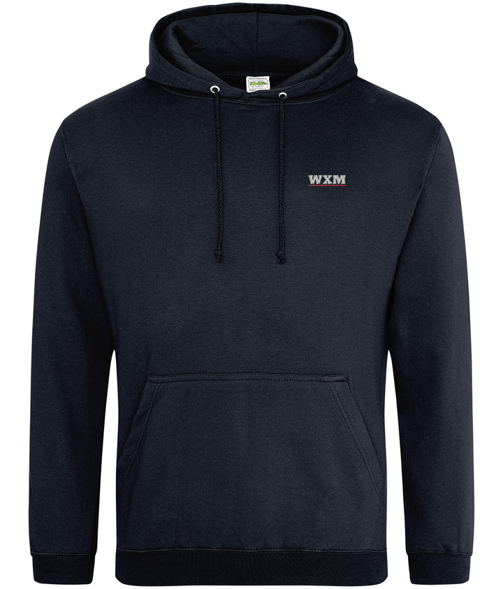 WXM embroidered Wrexham hoodie in Navy Smoke, Legends in Thread