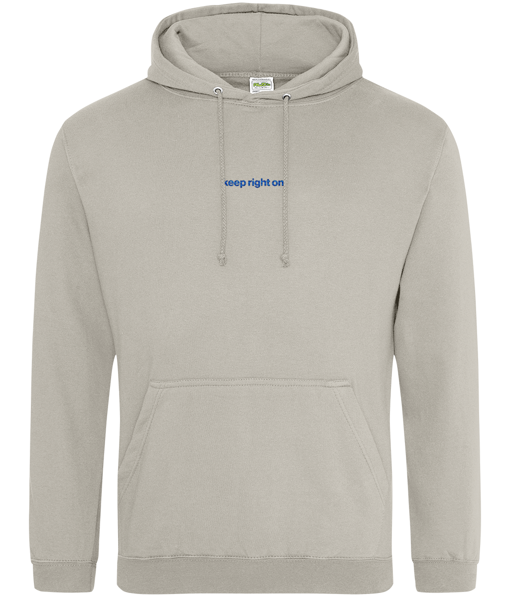 Keep Right On embroidered Birmingham City hoodie, Legends in Thread