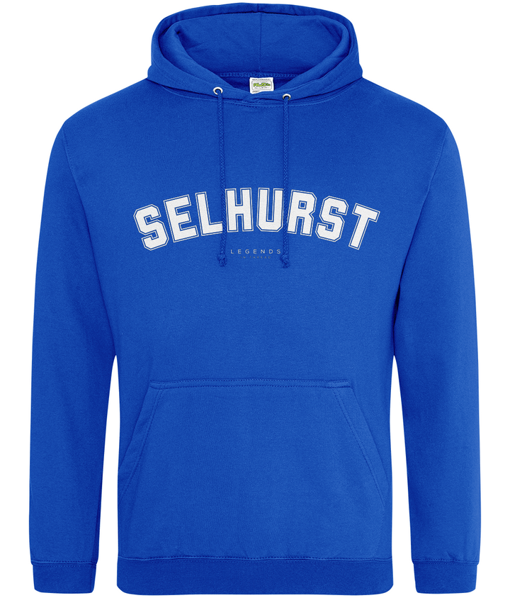 Selhurst Hoodie printed Crystal Palace hoodie in Bright Royal, Legends in Thread