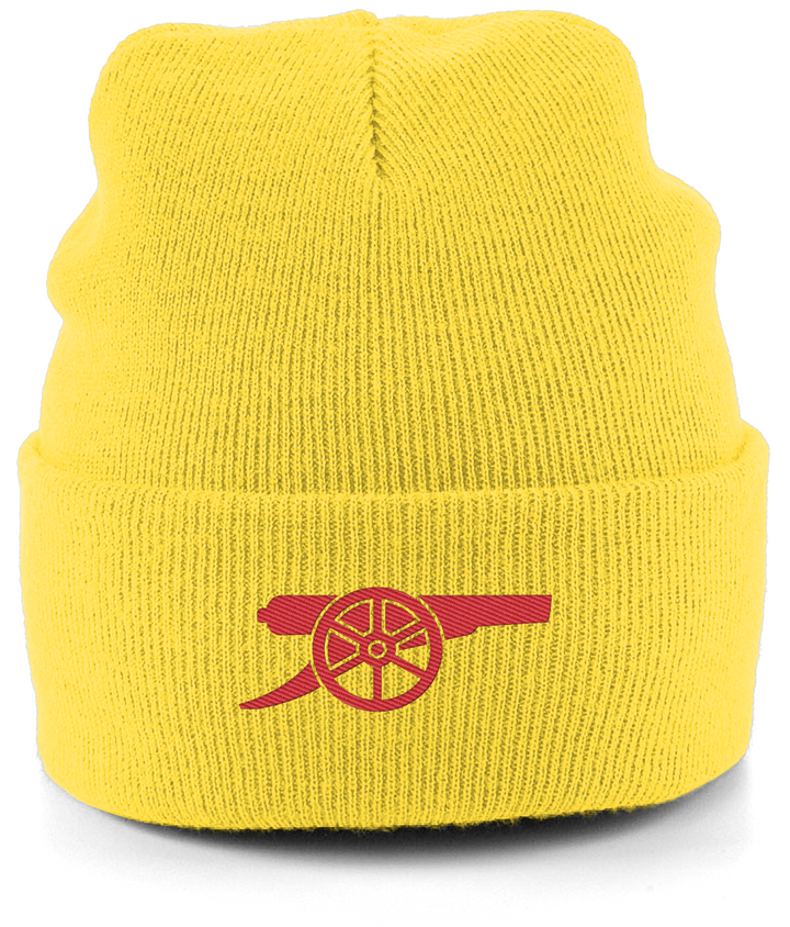 Arsenal Cannon embroidered Arsenal beanie in Yellow, Legends in Thread