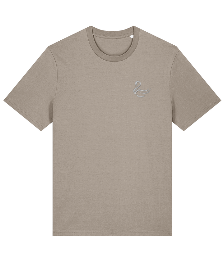 Swansea Swan embroidered Swansea City cotton tee in Desert Dust, Legends in Thread