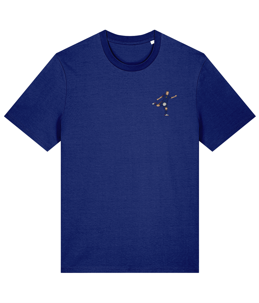 Iniesta World Cup Goal embroidered Spain cotton tee, Legends in Thread