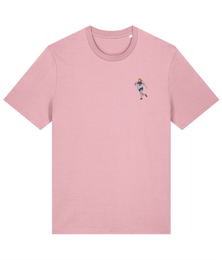 Alessia Russo embroidered England cotton tee in Cotton Pink, Legends in Thread