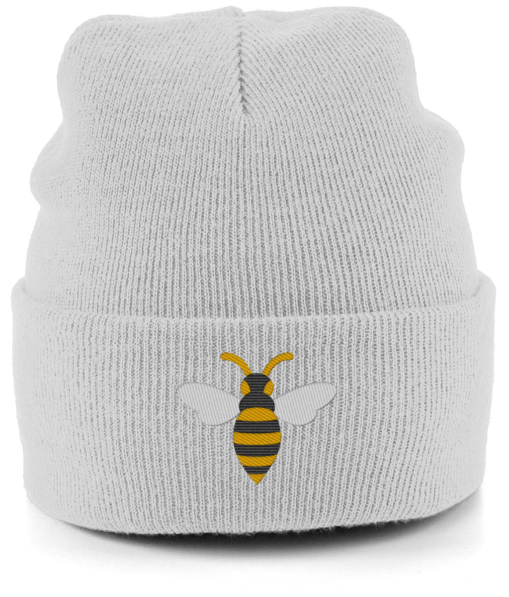 Watford Hornet embroidered Watford beanie in Cloud Grey, Legends in Thread