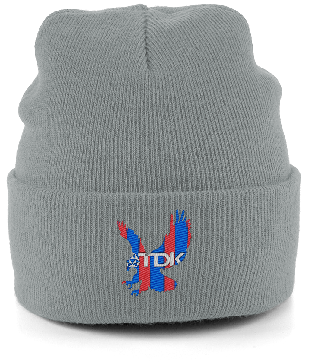 TDK Eagle embroidered Crystal Palace beanie in Heather, Legends in Thread