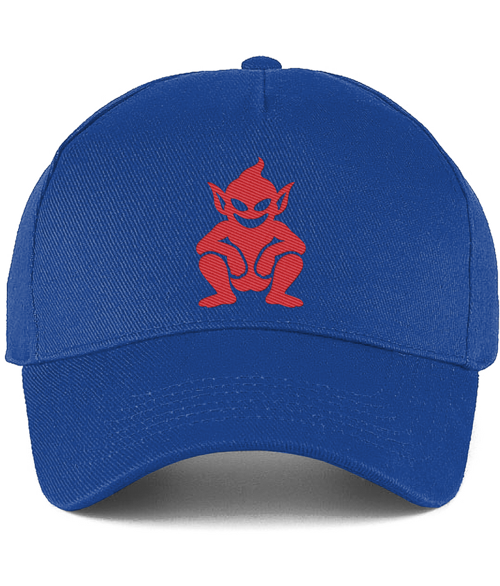 Lincoln Imp embroidered Lincoln City baseball cap in Bright Royal, Legends in Thread