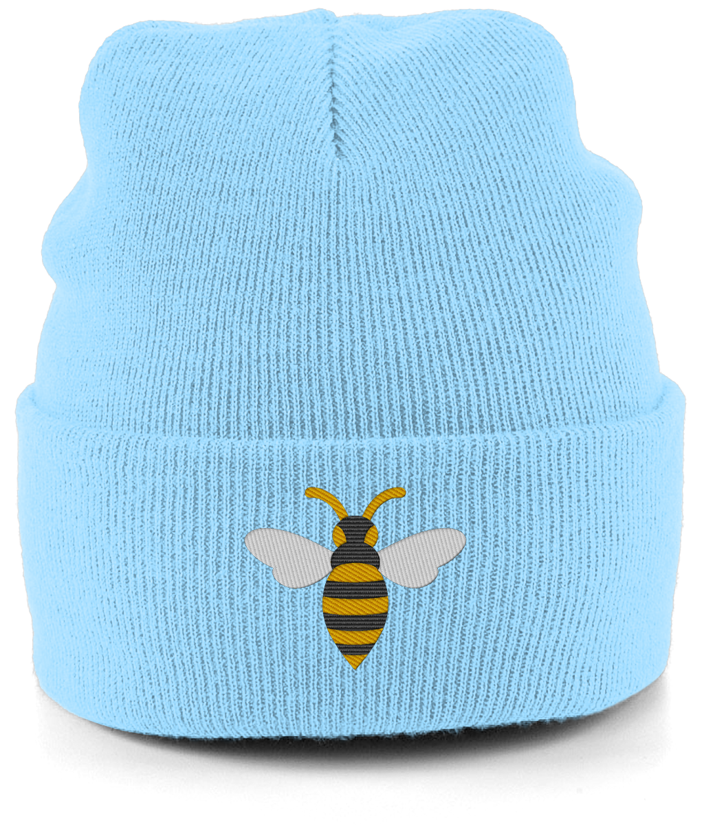 Watford Hornet embroidered Watford beanie in Sky, Legends in Thread