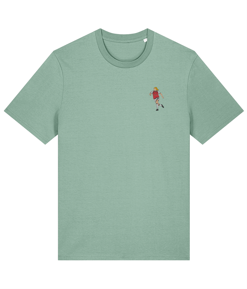 Alessia Russo embroidered Arsenal cotton tee in Aloe, Legends in Thread