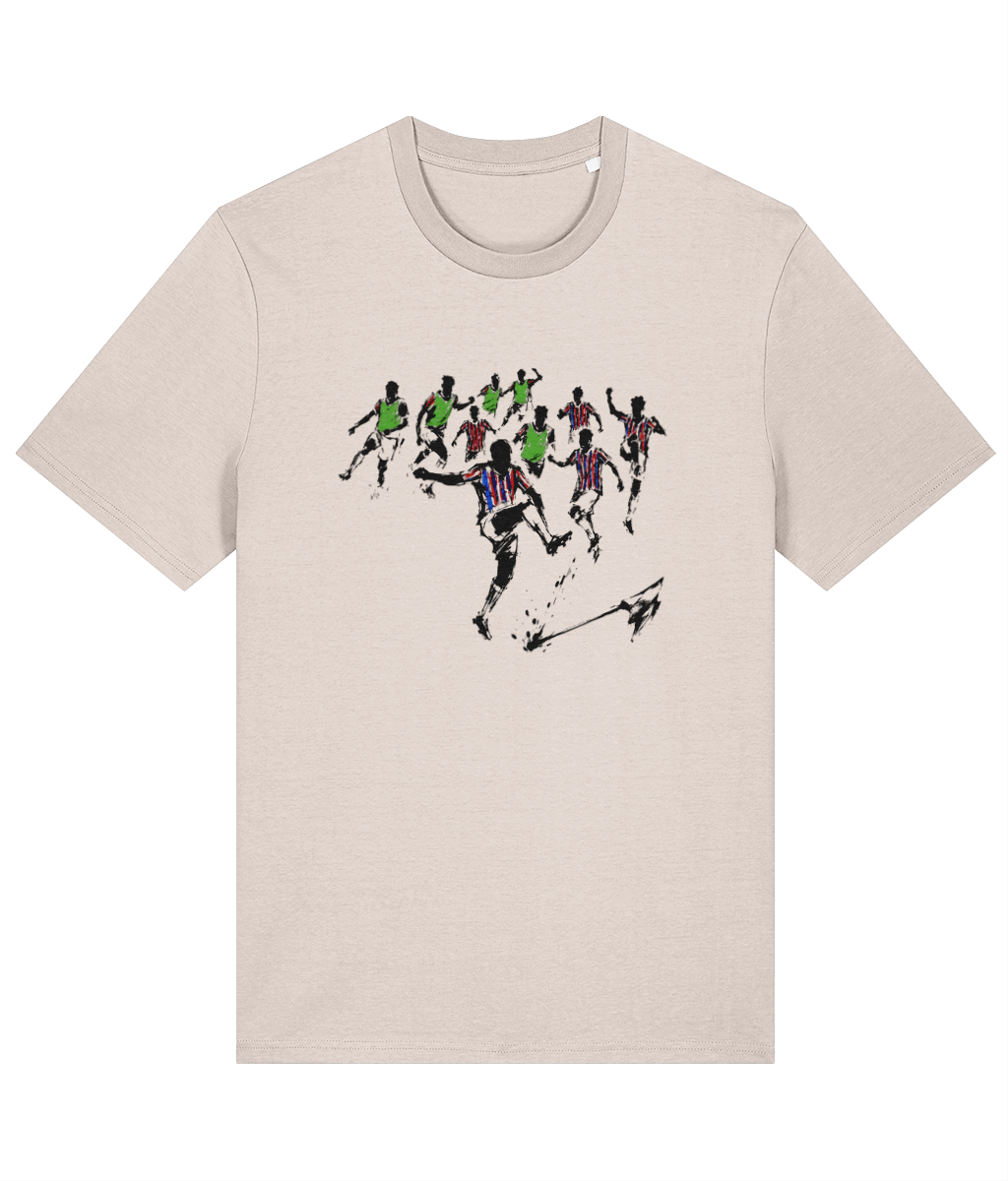 Conference League Boom (no text) printed Crystal Palace cotton tee in Eco-Heather, Legends in Thread