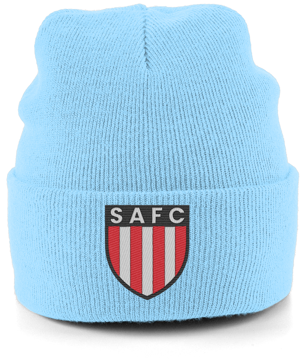SAFC embroidered Sunderland beanie in Sky, Legends in Thread