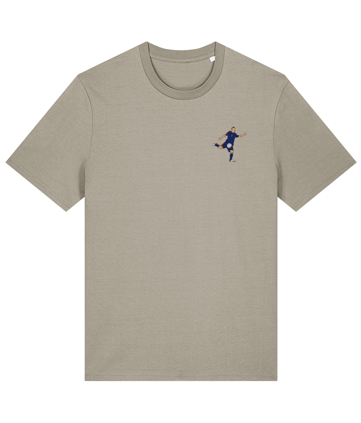 Iniesta World Cup Goal embroidered Spain cotton tee, Legends in Thread