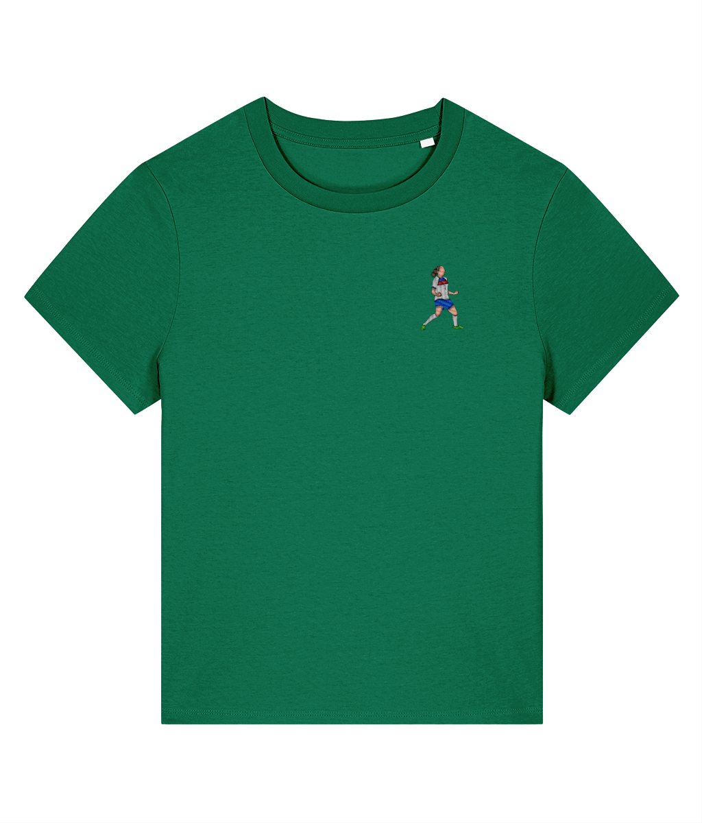 Ladies Lucy Bronze Celebration embroidered England Lionesses ladies fit t-shirt, Legends in Thread