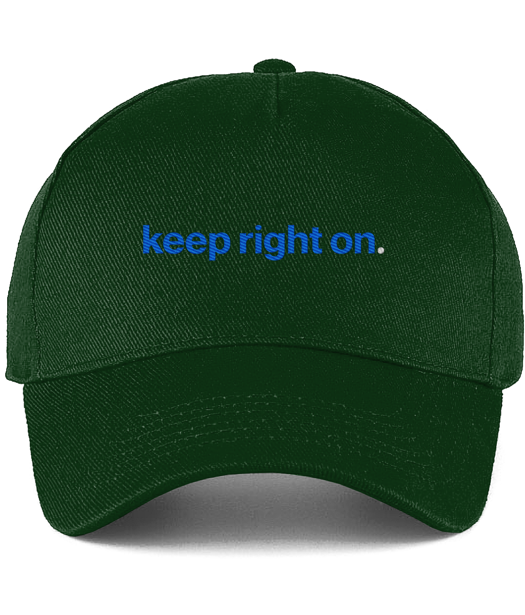 Keep Right On embroidered Birmingham City baseball cap in Bottle, Legends in Thread
