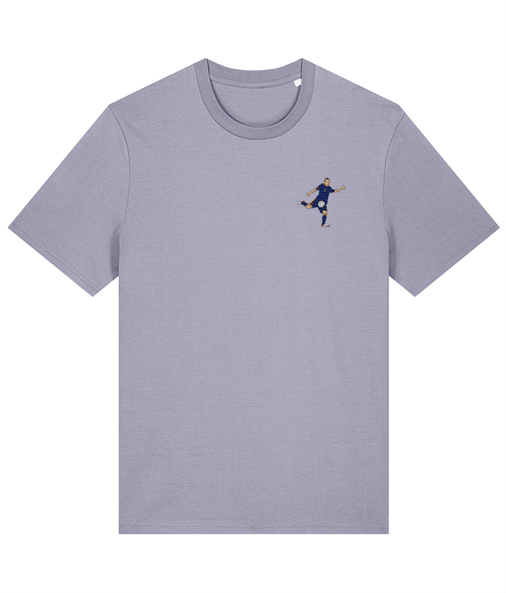 Iniesta World Cup Goal embroidered Spain cotton tee, Legends in Thread