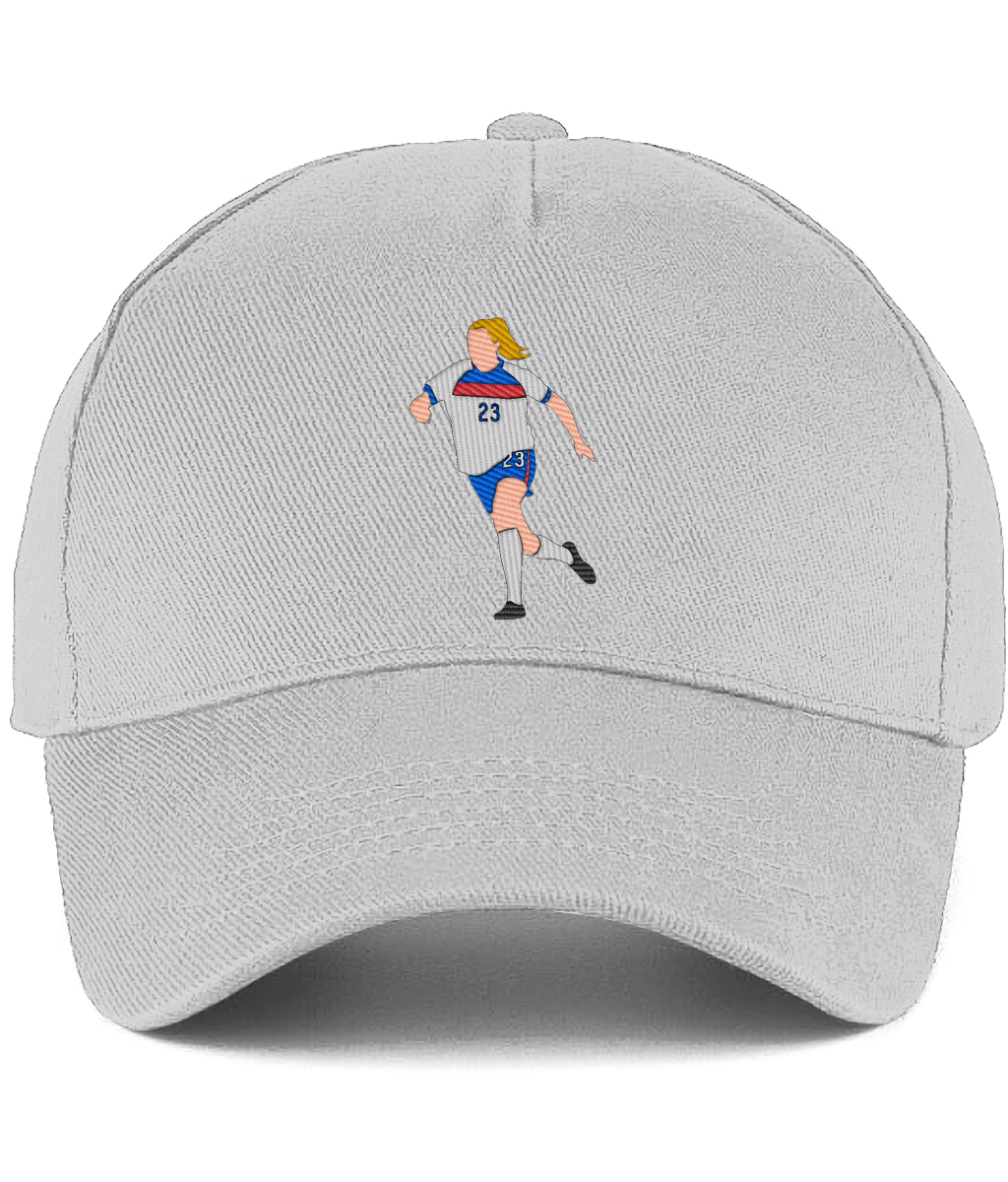 Alessia Russo embroidered England baseball cap in Light Grey, Legends in Thread