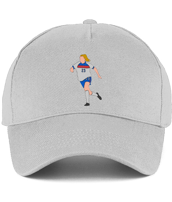 Alessia Russo embroidered England baseball cap in Light Grey, Legends in Thread