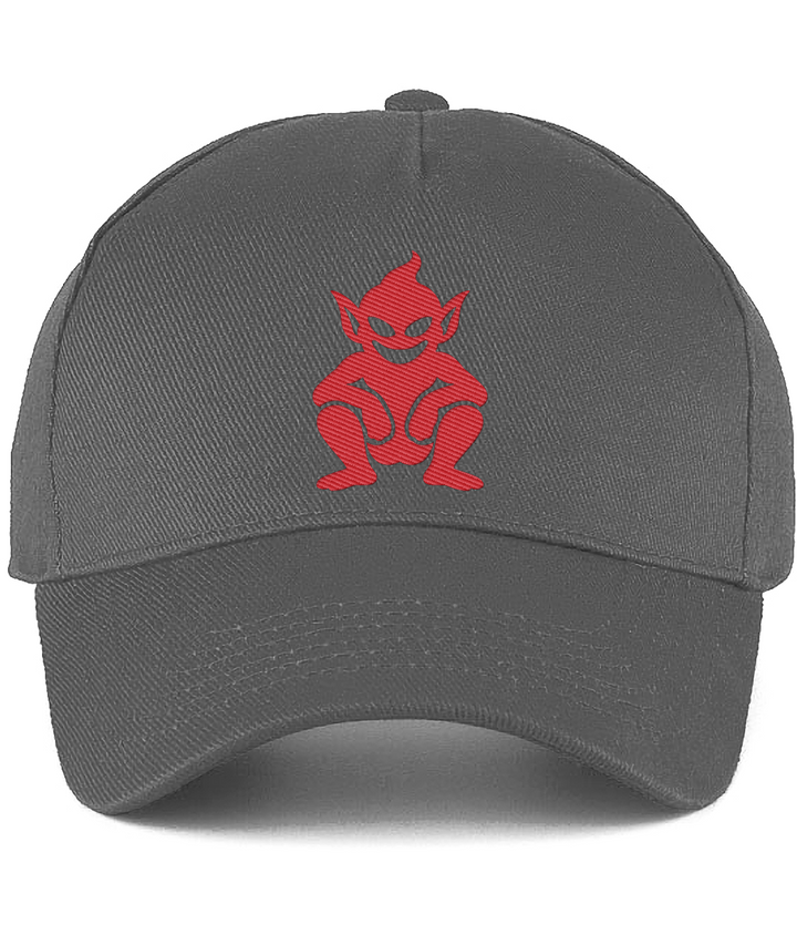 Lincoln Imp embroidered Lincoln City baseball cap in Graphite Grey, Legends in Thread