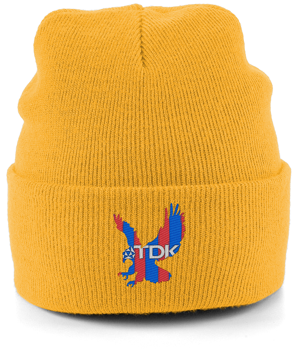 TDK Eagle embroidered Crystal Palace beanie in Gold, Legends in Thread