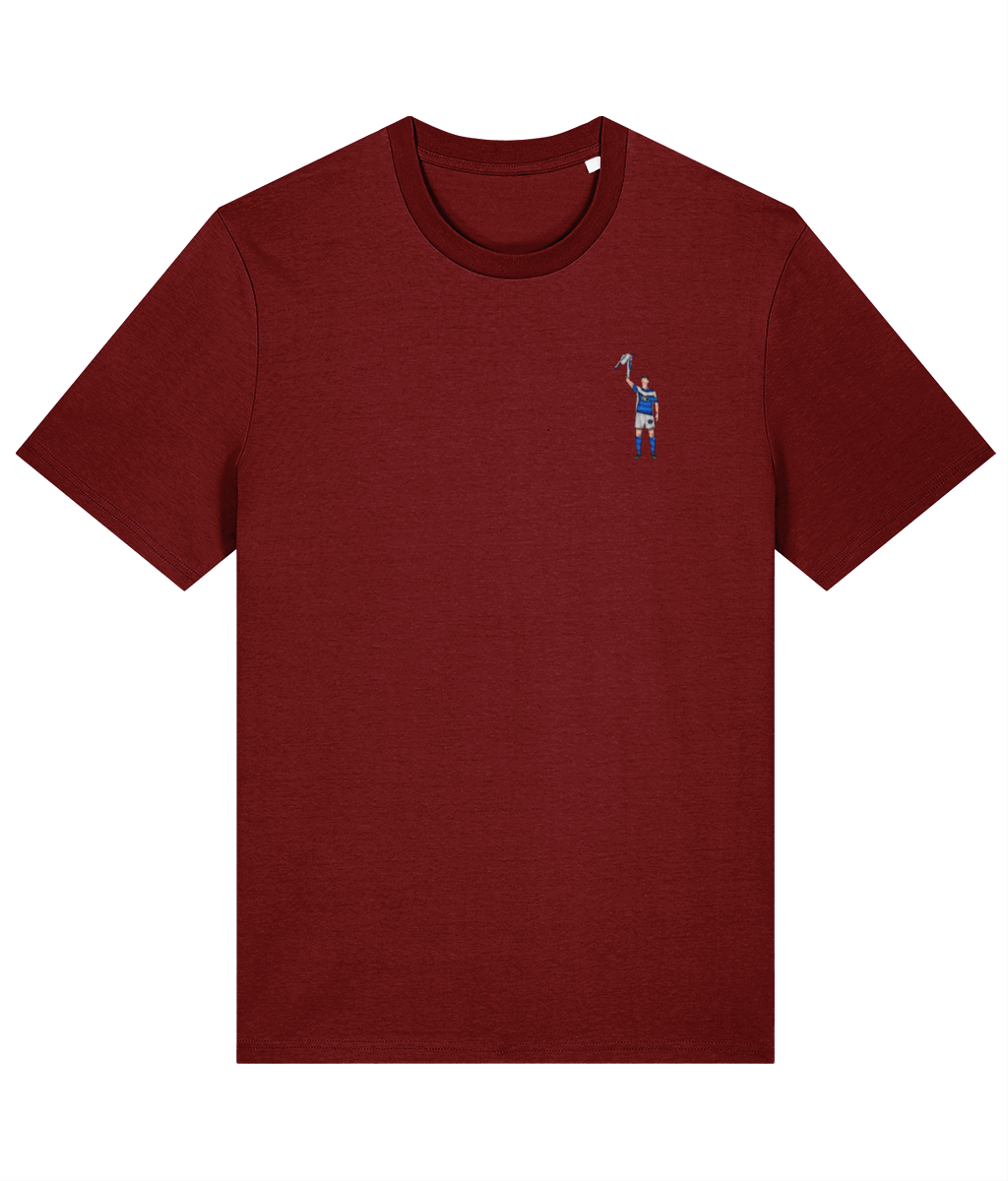 Zigic Carling Cup embroidered Birmingham City cotton tee in Burgundy, Legends in Thread