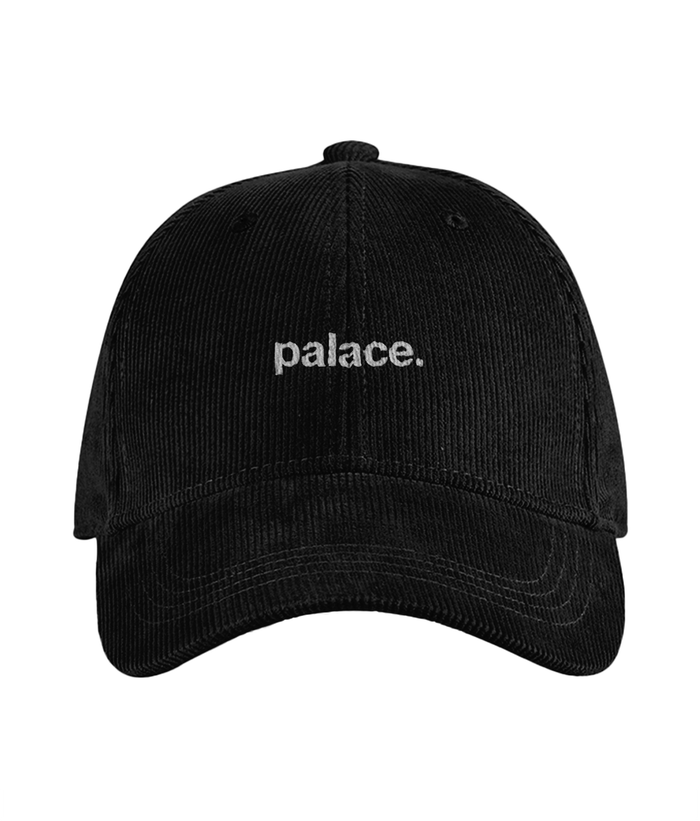 palace. cord cap embroidered Crystal Palace cord cap in Black, Legends in Thread