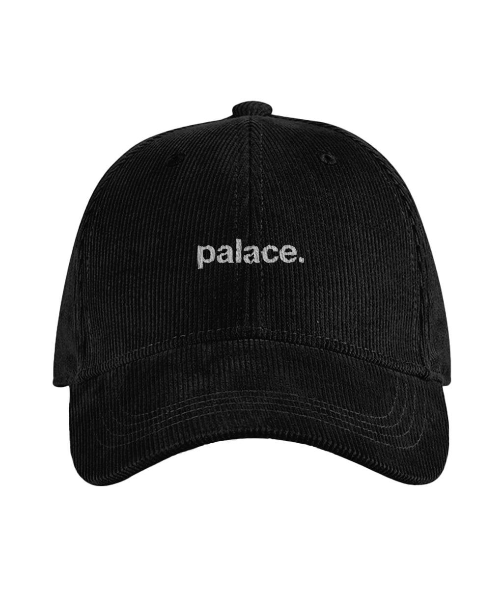 palace. cord cap embroidered Crystal Palace cord cap in Black, Legends in Thread